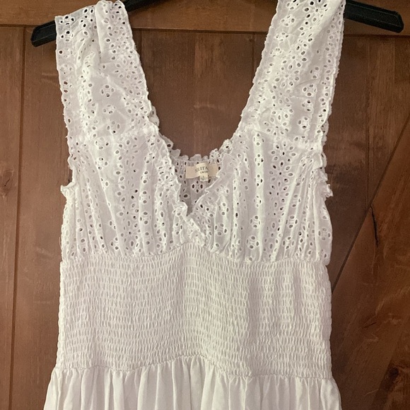 Solitaire White Eyelet Swim Dress Swim Cover up - Picture 5 of 10